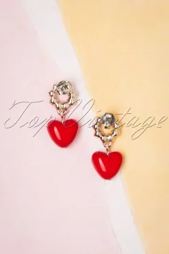 Online Hart- En Pareloorbellen In Rood Vrouwen Sieraden