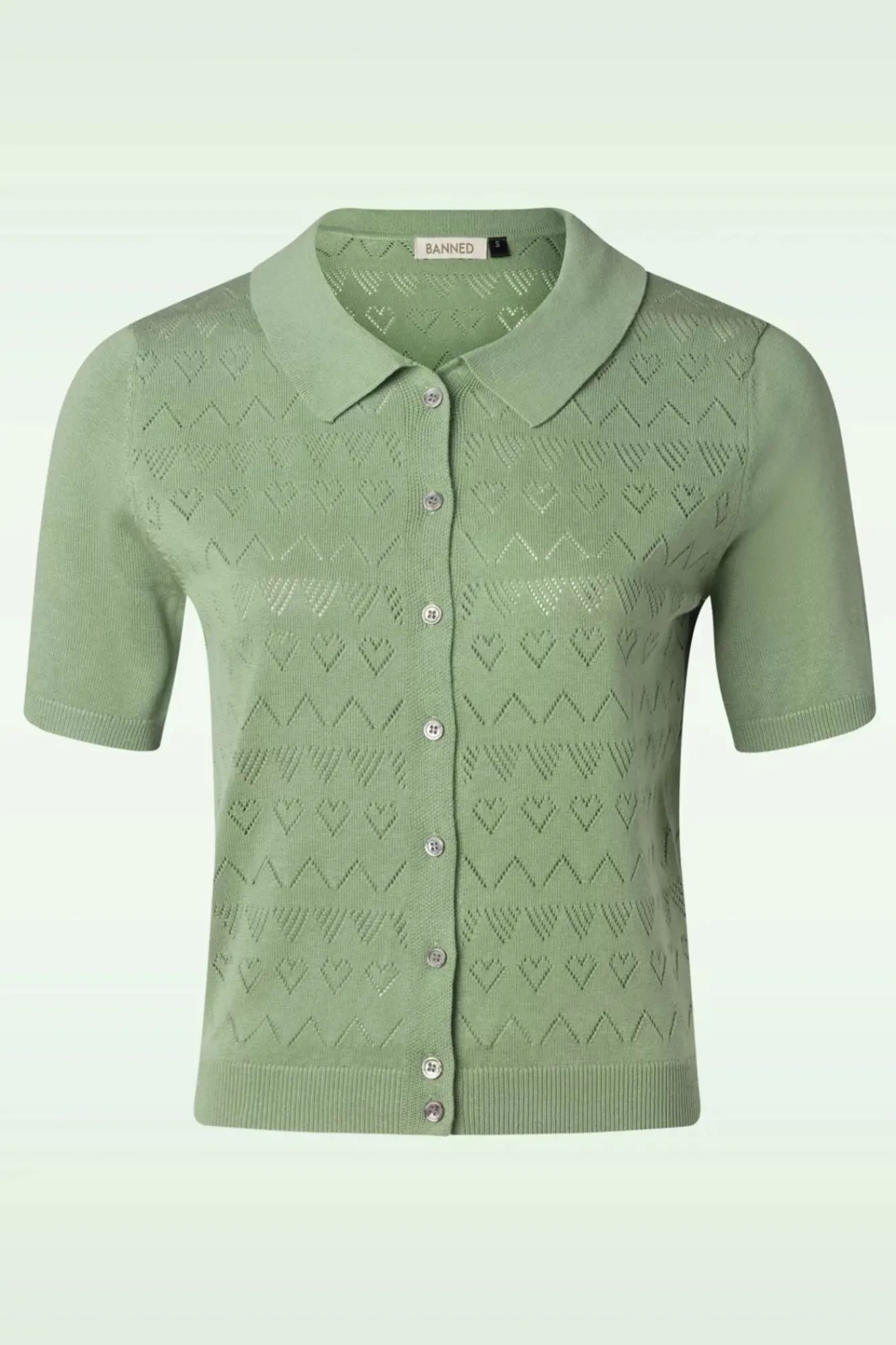 Discount Heart Waves Cardigan In Groen Vrouwen Vestjes