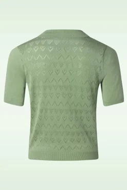 Discount Heart Waves Cardigan In Groen Vrouwen Vestjes