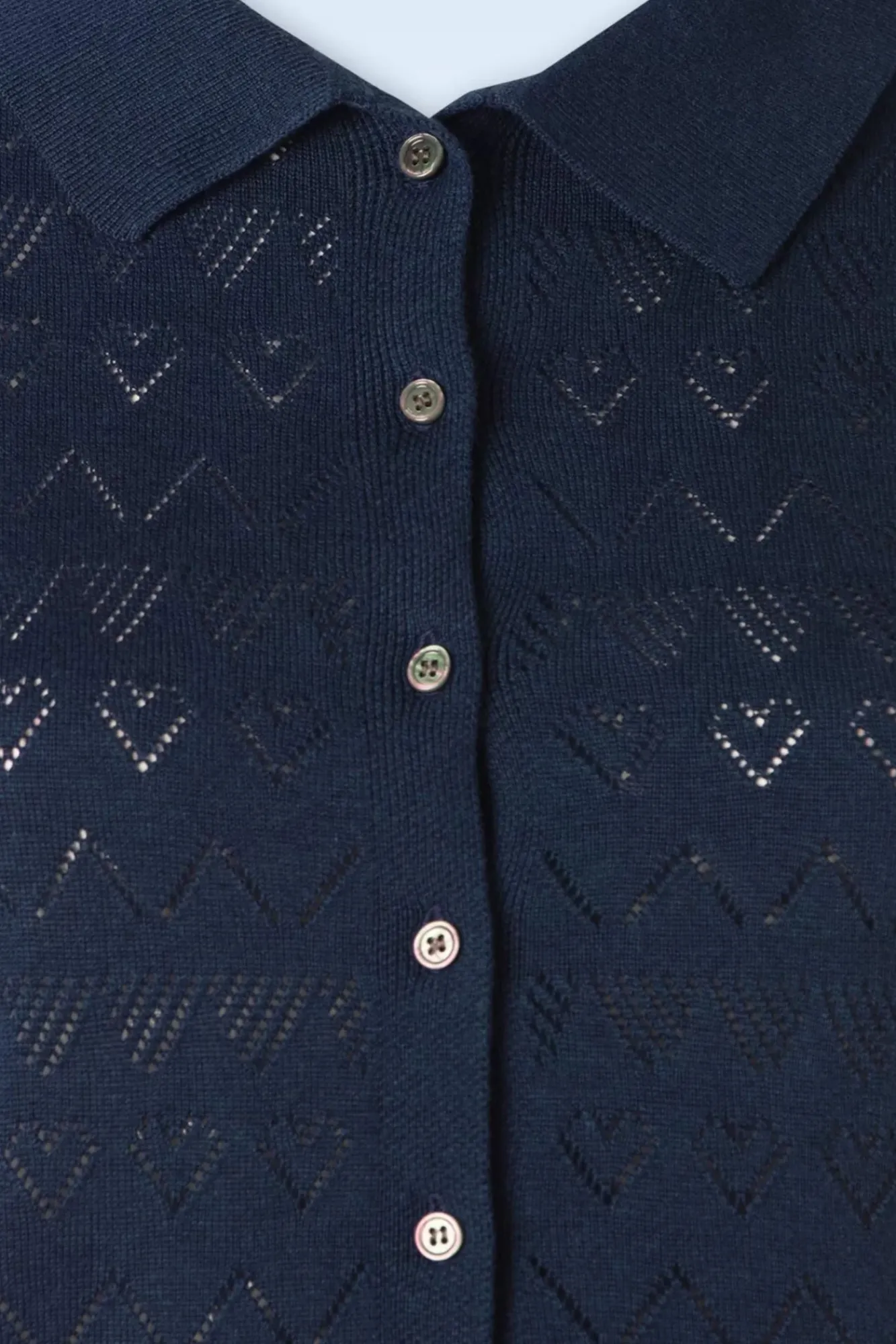 Discount Heart Waves Cardigan In Marineblauw Vrouwen Vestjes