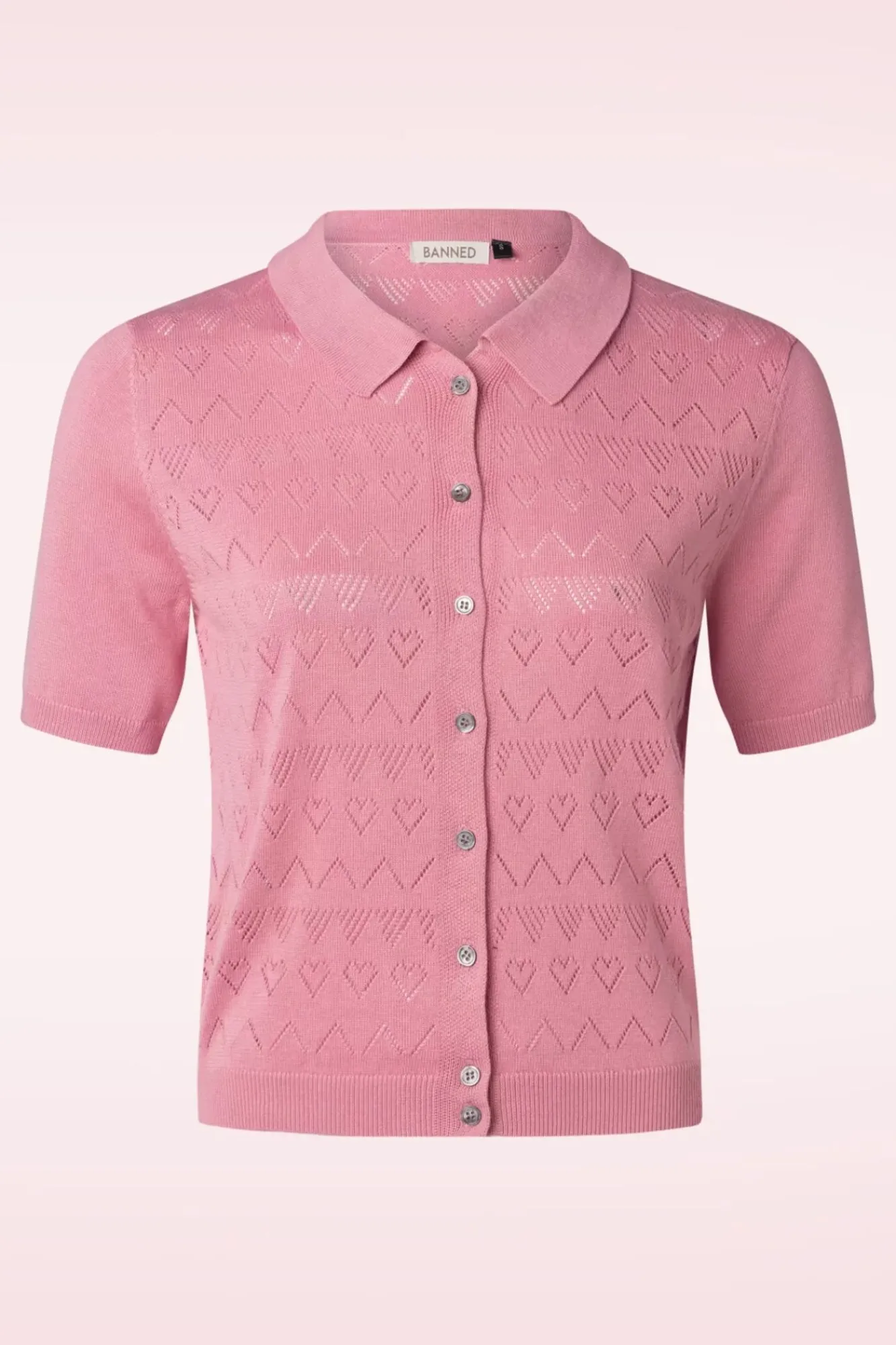 Heart Waves Cardigan In Roze Vrouwen Vestjes