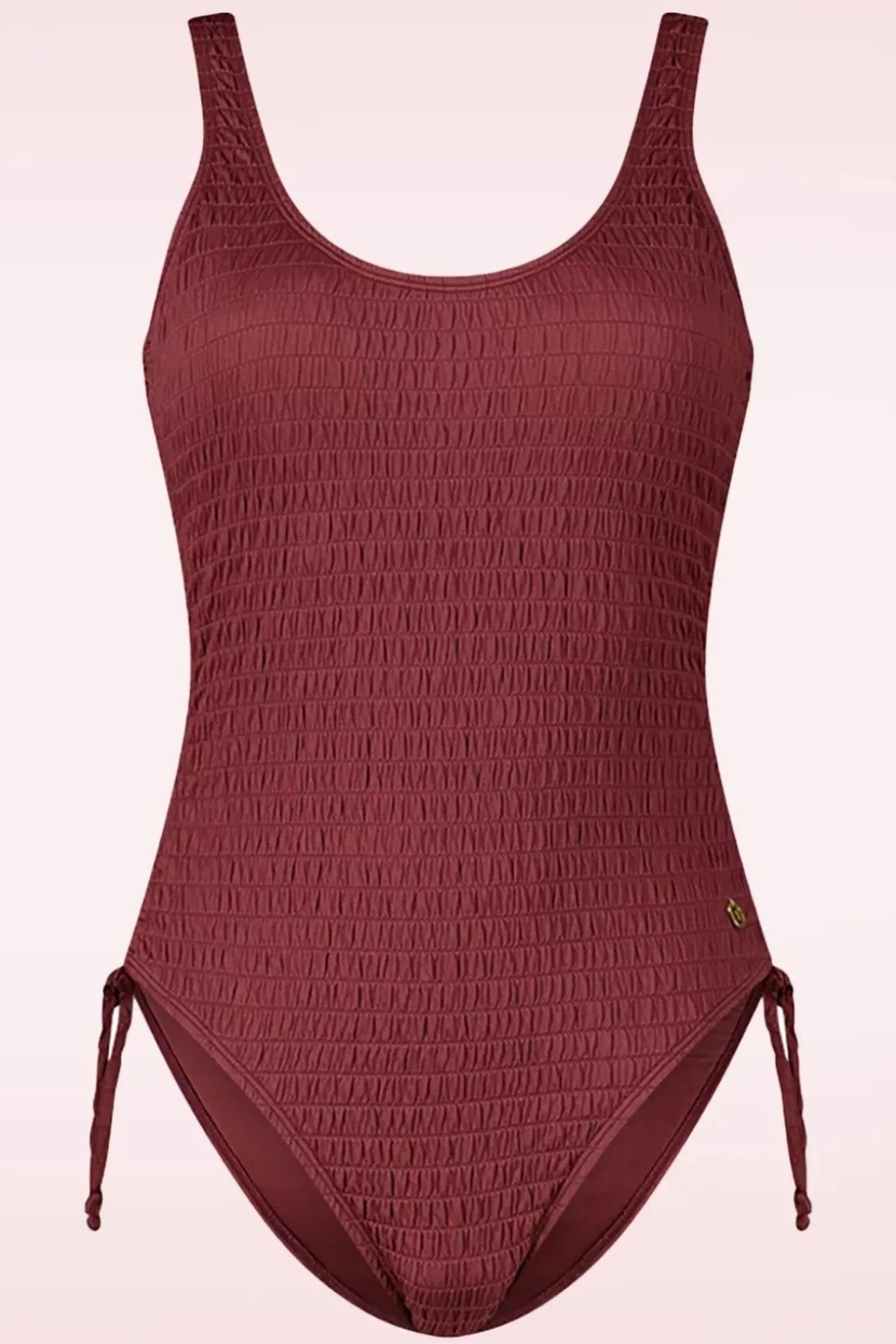 Clearance High Leg Badpak In Donkerrood Vrouwen Badpakken