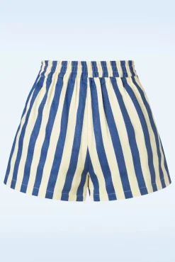 Online Hilton Deck Gestreepte Shorts In Wit En Blauw Vrouwen Broeken