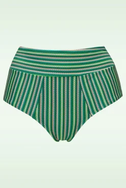 Holi Vintage High Waist Bikini Broekje In Botanisch Groen Vrouwen Bikini's