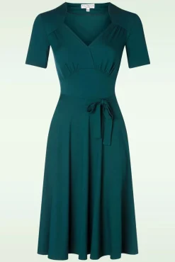 Hollywood Dress In Deluxe Petrol Vrouwen Plus Size Jurken