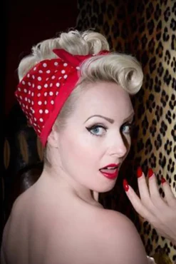 Discount Ik Wil Polkadots In Mijn Haarsjaal In Rood Vrouwen Haaraccessoires