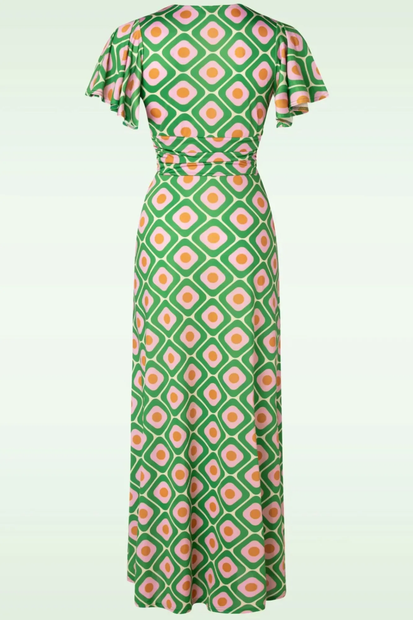 Best Indy Maxi Jurk Geo Print In Groen Vrouwen Plus Size Jurken