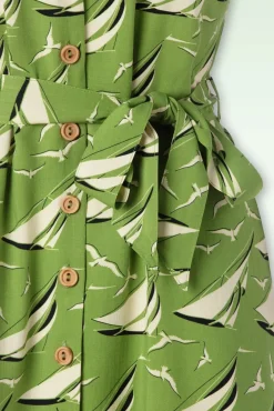 Clearance Irene Bateau Midi Jurk In Woodbine Groen Vrouwen Midi Jurken