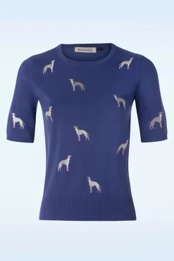Outlet It's A Whippets World Jumper In Blauw Vrouwen Truitjes