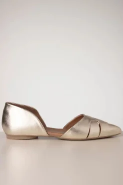 Discount Jade Ballerina In Goud Metallic Vrouwen Ballerina's