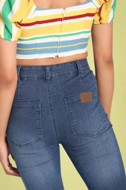 Best Janis Jeans In Denim Blauw Vrouwen Broeken