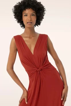 Online Jasmine Maxi Jurk In Steenrood Vrouwen Plus Size Jurken