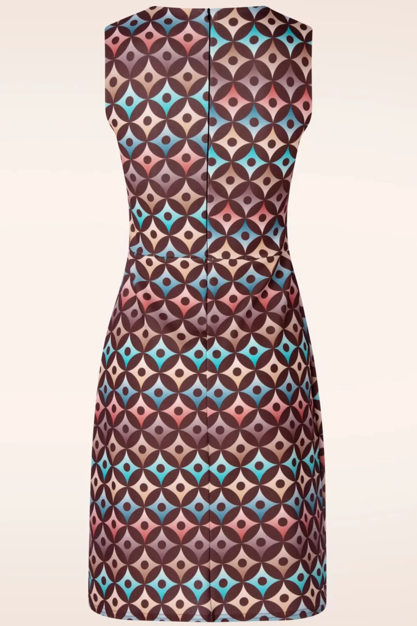 Best Jenny Geo Print Jurk In Bruin Vrouwen A Lijn Jurken