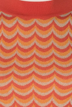 New Jessie Waves Top In Oranje Vrouwen Tops