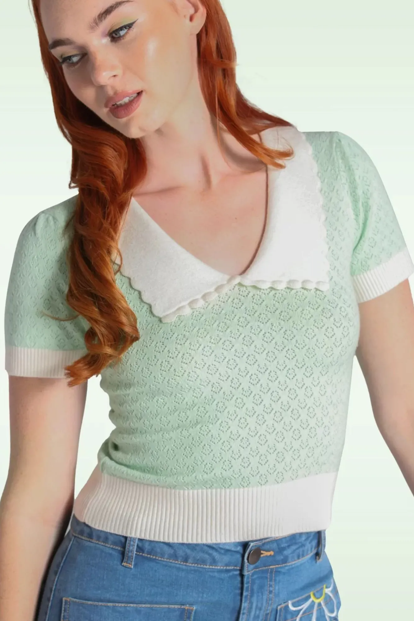 Hot Joanie Top In Mint Vrouwen Truitjes