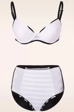 Best Joelle Stripes Bikinibroekje In Zwart En Wit Vrouwen Bikini's