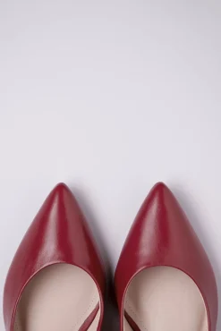 New Josephine Pumps Van Leder In Rood Vrouwen Pumps