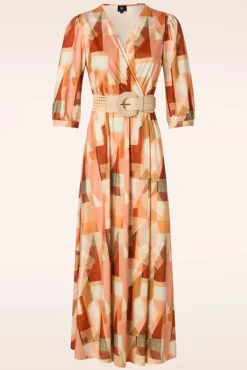 Online Josie Crossover Maxi Jurk In Perzik Vrouwen Plus Size Jurken