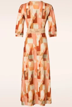 Online Josie Crossover Maxi Jurk In Perzik Vrouwen Plus Size Jurken