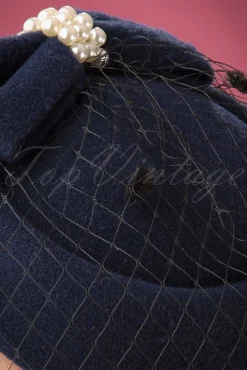 Judy Hoed In Marineblauw Vrouwen Haaraccessoires