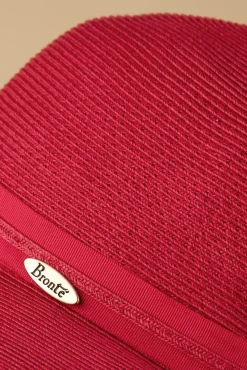 Online Julia Straw Cloche Hoed In Rood Vrouwen Hoeden & Fascinators