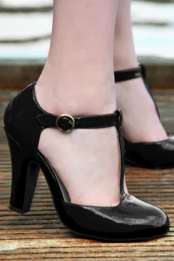 Online June Effortlessly Elegant Lakpumps In Zwart Vrouwen Pumps