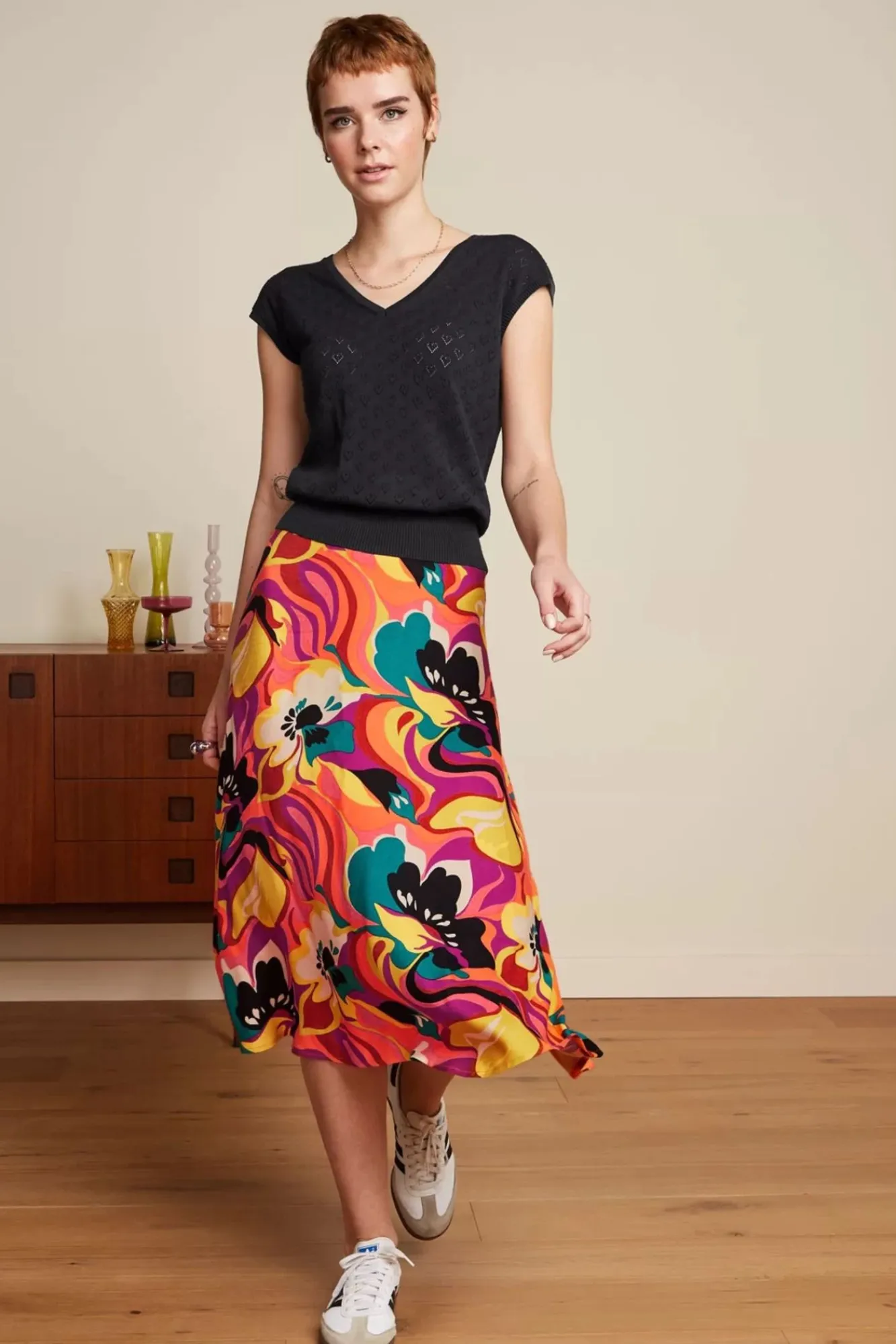 Outlet Juno Aurelio Rok In Shell Oranje Vrouwen Rokken