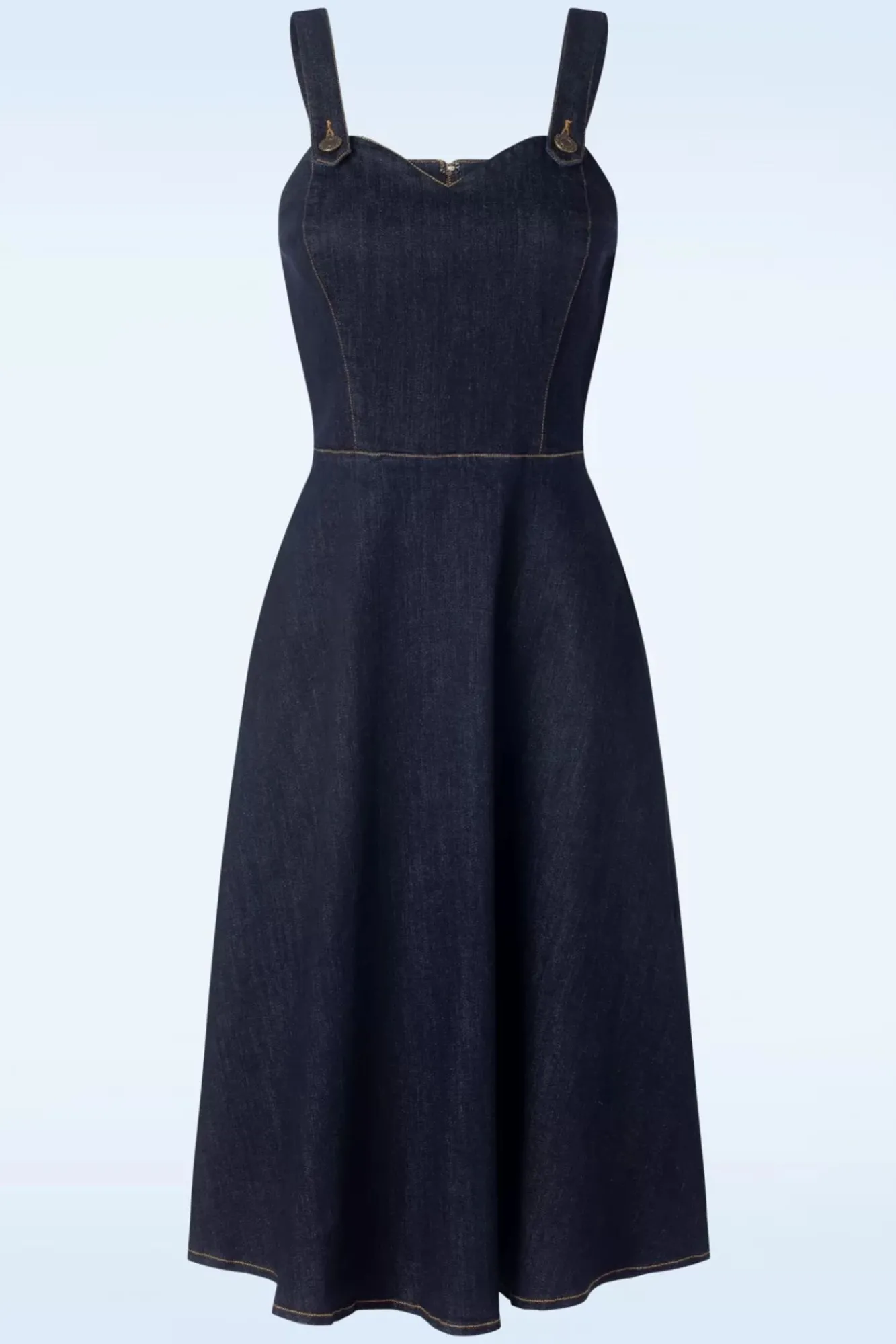 Best Jupiter Pinafore Jurk In Denim Vrouwen Plus Size Jurken