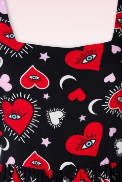 Clearance Kate Heart Jurk In Zwart Vrouwen Plus Size Jurken