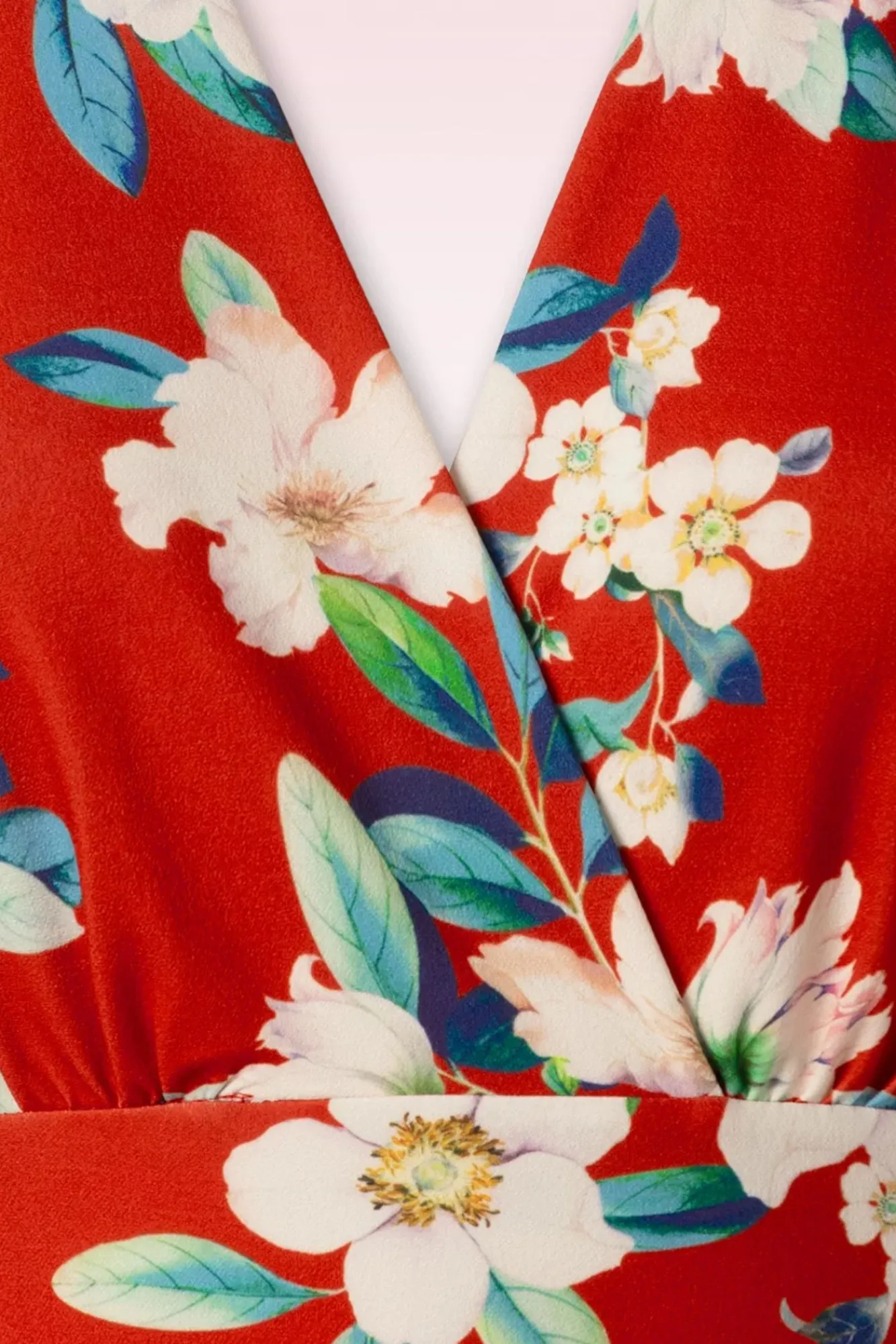 Online Katie Penciljurk Met Bloemenprint In Warm Rood Vrouwen Plus Size Jurken