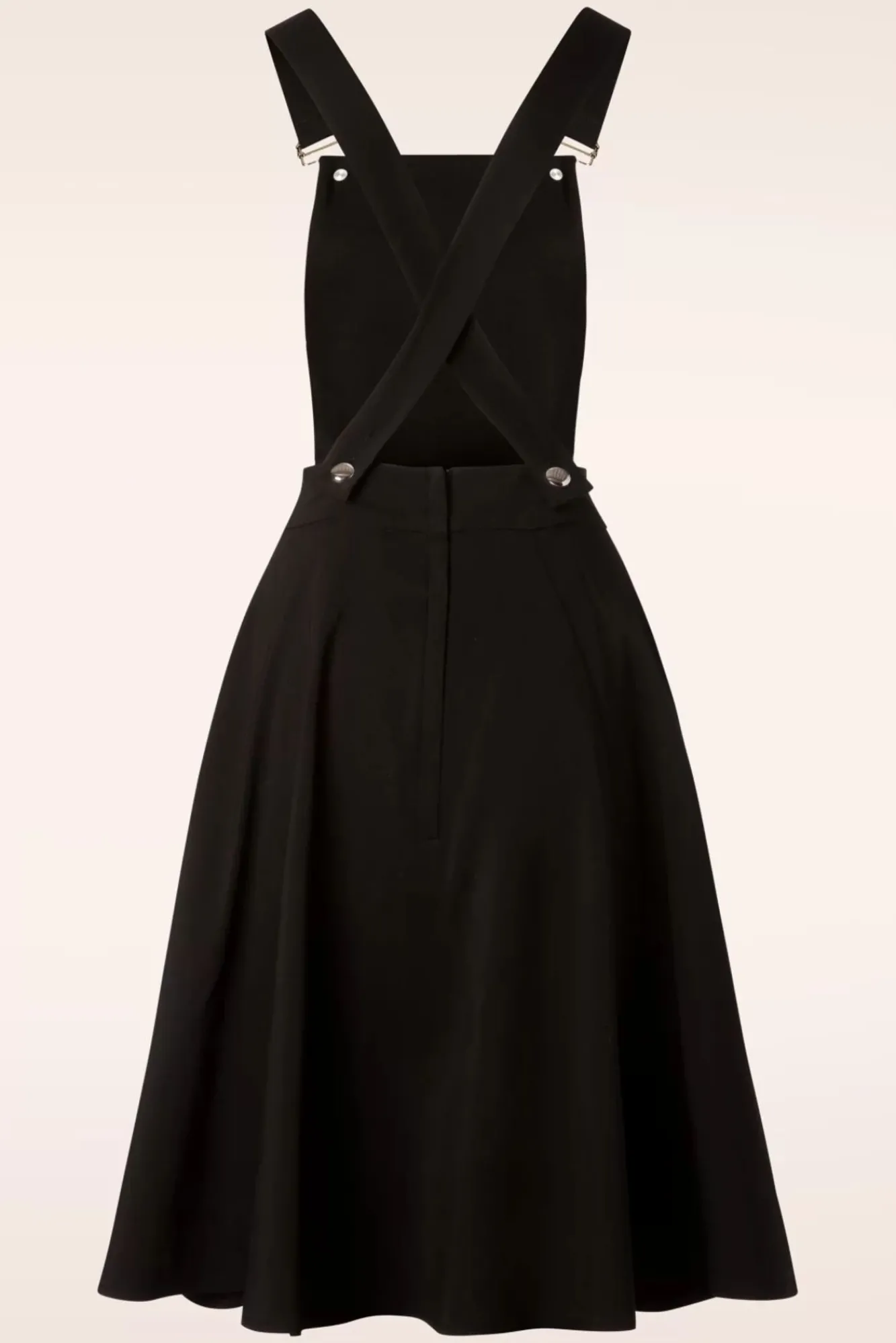 Outlet Kayden Overalls Swingjurk In Zwart Vrouwen Effen Jurken