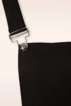 Outlet Kayden Overalls Swingjurk In Zwart Vrouwen Effen Jurken