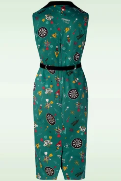 Outlet Keep Em Flying Pencil Jurk In Teal Vrouwen Plus Size Jurken