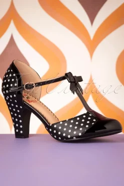 New Kelly Lee T-Strap Pumps In Zwart Vrouwen Pumps