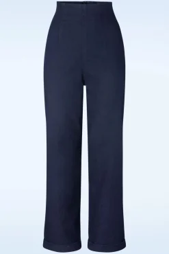 Discount Kiki-Lea High Waisted Jeans In Marineblauw Vrouwen Broeken