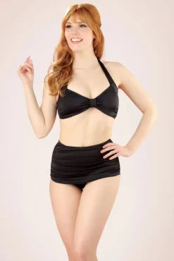 Sale Klassiek Bikinibroekje In Effen Zwart Vrouwen Bikini's
