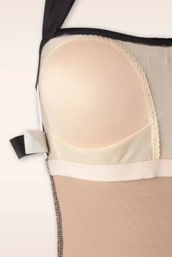 Clearance Klassiek Fifties One Piece Badpak Zwart Vrouwen Badpakken