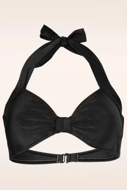 Clearance Klassieke Bikinitop In Effen Zwart Vrouwen Bikini's