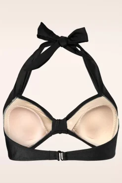Clearance Klassieke Bikinitop In Effen Zwart Vrouwen Bikini's