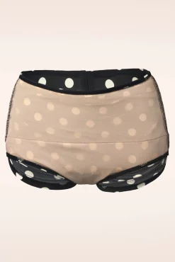 Discount Klassieke Polka-Bikinibroek In Zwart En Wit Vrouwen Bikini's