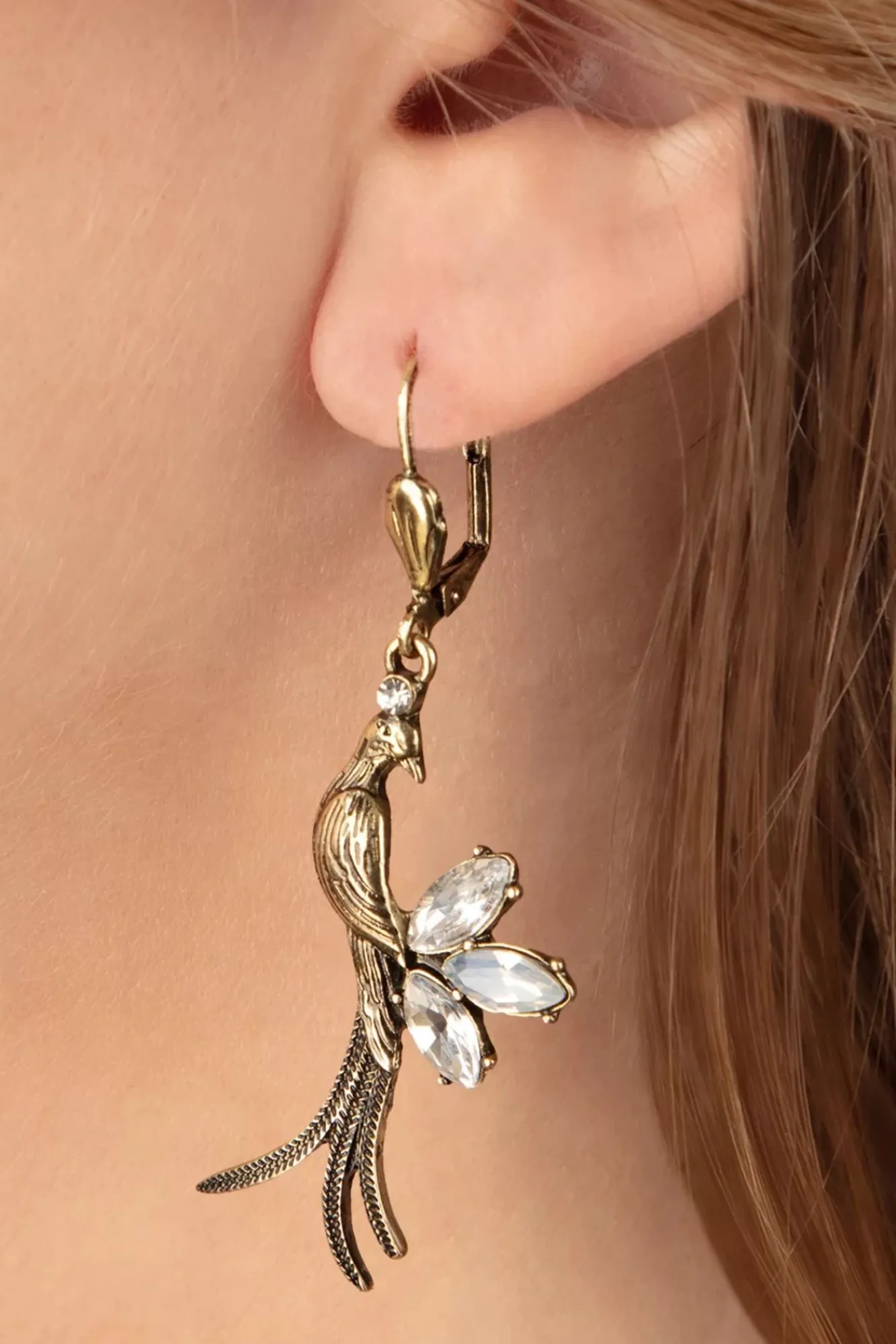 Sale Kristallen Dwergpapegaaien Oorbellen In Goud Vrouwen Sieraden