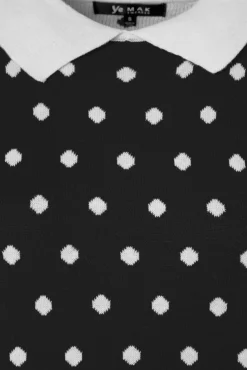 Online Kristen Polkadot Trui In Zwart En Wit Vrouwen Truitjes