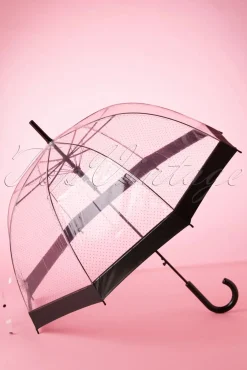 Sale Lady Dot Transparante Koepelparaplu In Zwart Vrouwen Paraplu's