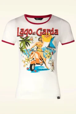 Outlet Lago Di Garda T-Shirt In Gebroken Wit Vrouwen T-Shirts