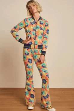 Clearance Lake Border Flared Broek In Langoustine Oranje Vrouwen Broeken