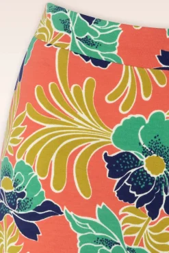 Clearance Lake Border Flared Broek In Langoustine Oranje Vrouwen Broeken