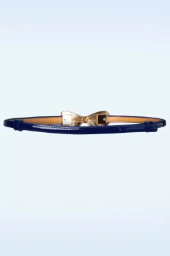 Outlet Lana Bow Riem In Donker Blauw Vrouwen Riemen