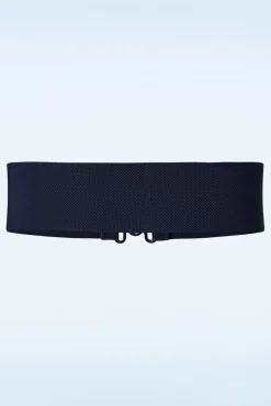 Lauren Retro Stretchriem In Marineblauw Vrouwen Riemen