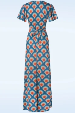 Hot Laurie Maxi Jurk In Circle Geo Print Vrouwen Plus Size Jurken