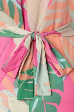 Online Laurie Maxi Jurk In Multi Pastle Leaves Vrouwen Plus Size Jurken